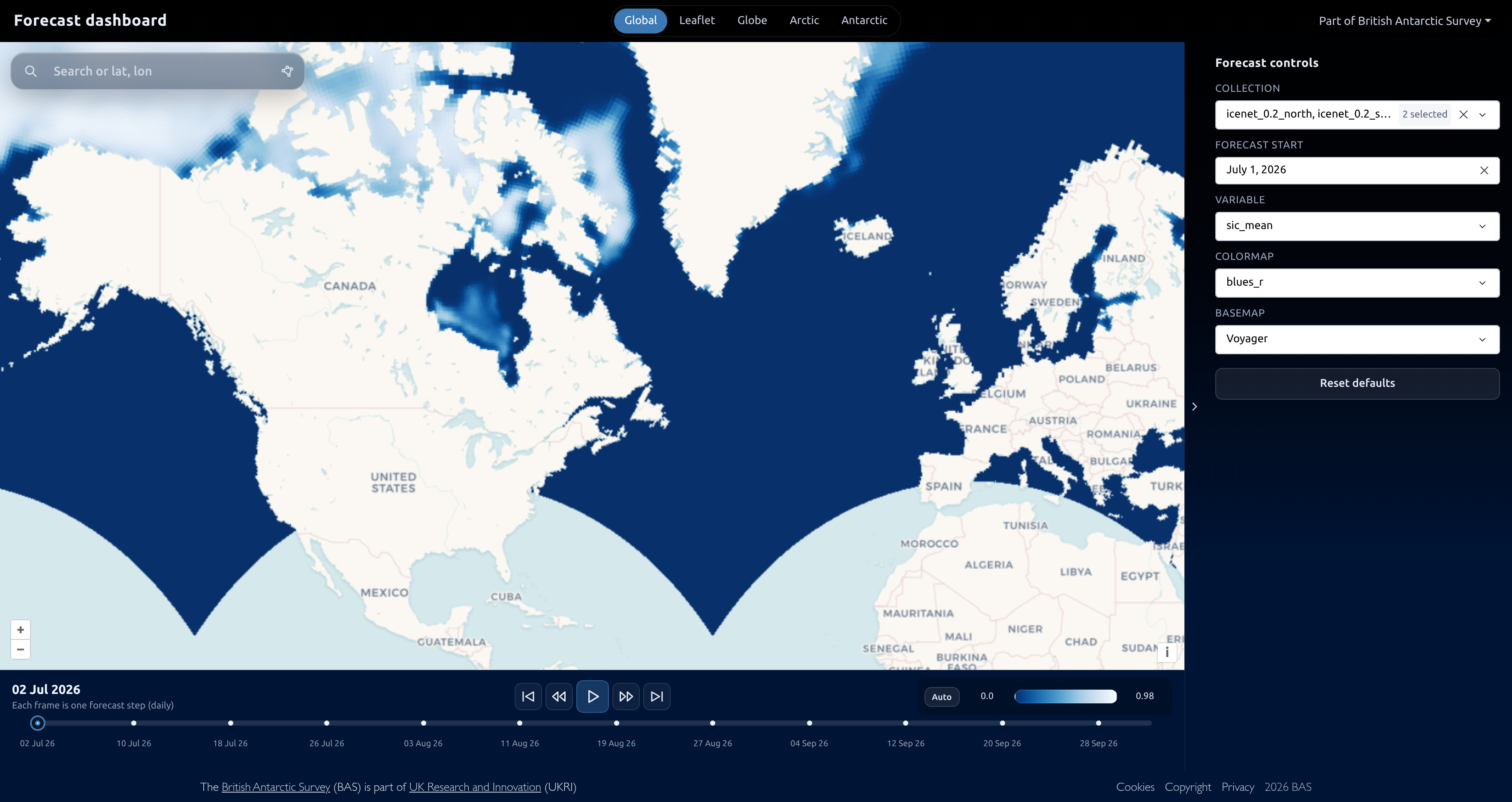 Dashboard (IceNet)